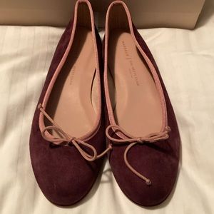 Margaux x Gal Meets Glam Ballet Flats in Burgundy-size 39M